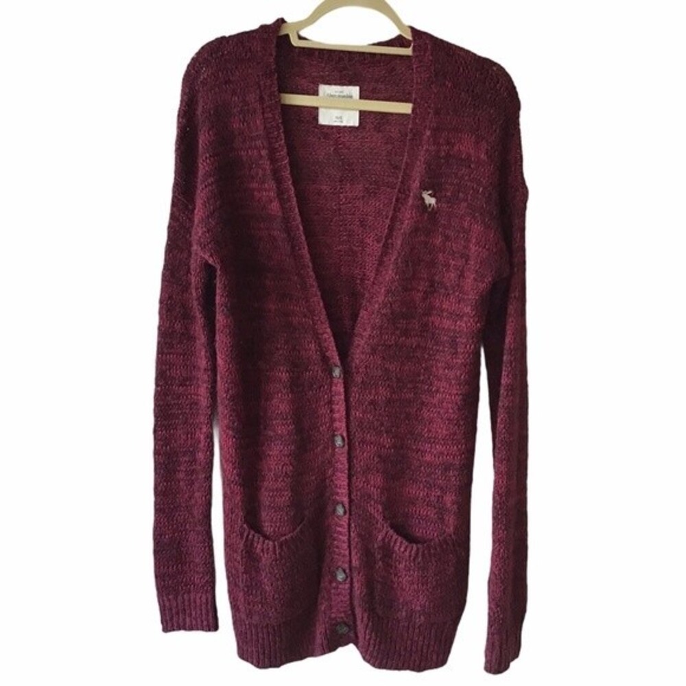 Abercrombie & Fitch Burgundy Cardigan